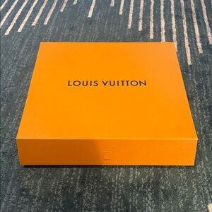 Louis Vuitton Bright Orange Presentation Box with Black Logo